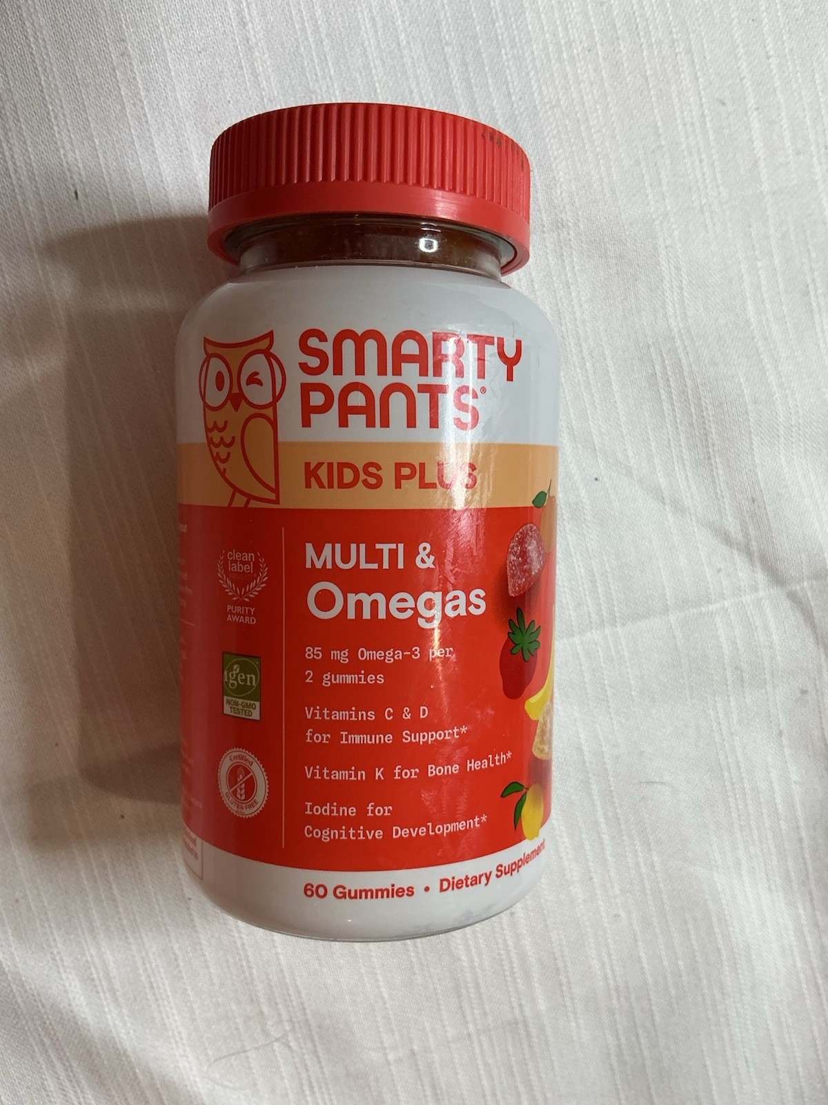 SmartyPants Kids Plus Multvitamin & Omega 3 Gummies Vitamins C Exp 4-27