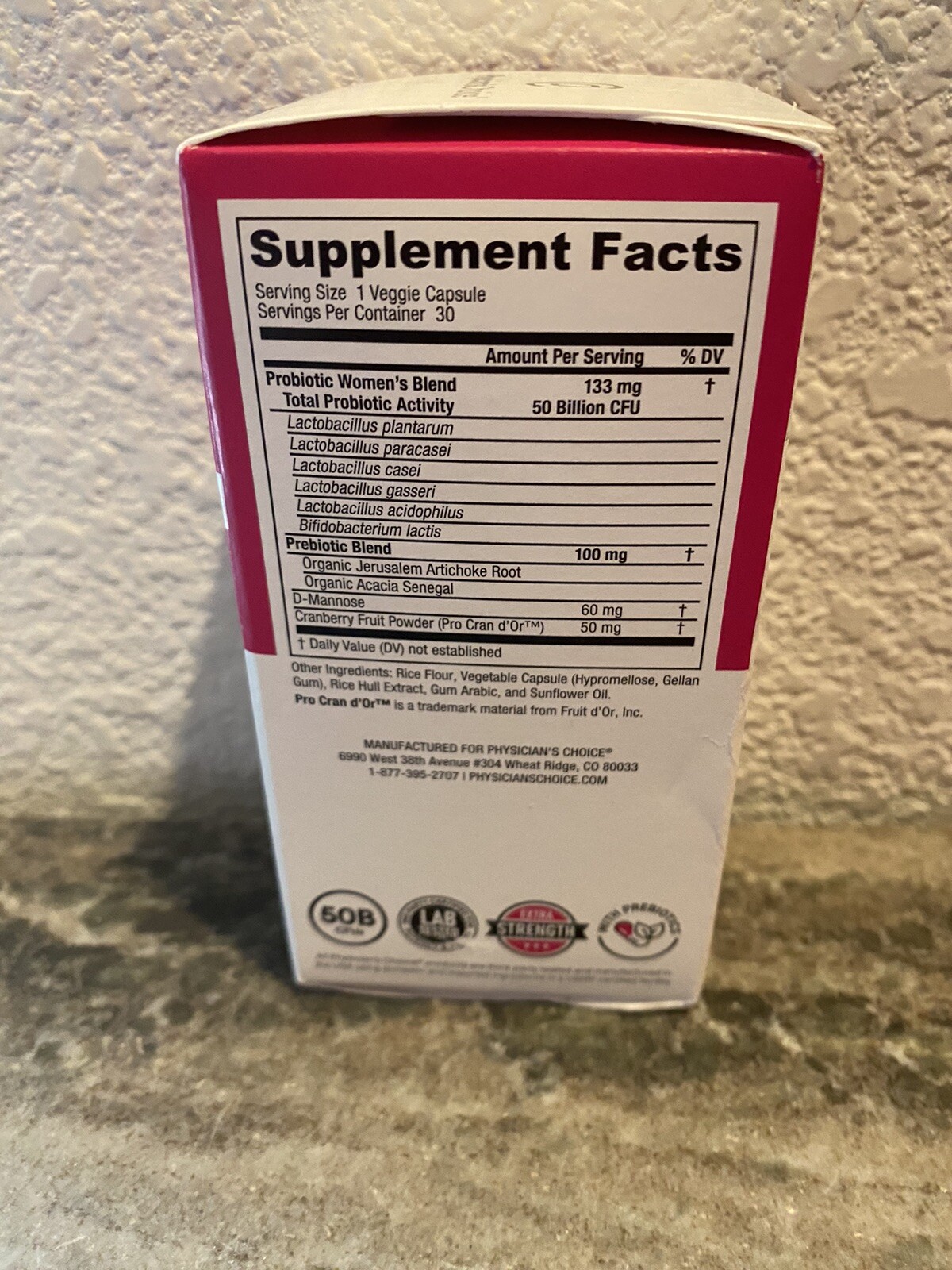 Physician’s Choice 50 Billion Women’s Probiotic Delayed-Release Capsule 30Ct 2Pk