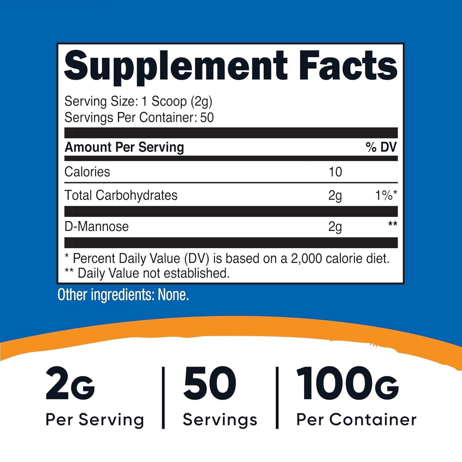 D Mannose Powder Non GMO Gluten Free Urinary Tract UTI Relief Supplement 3.6 Oz