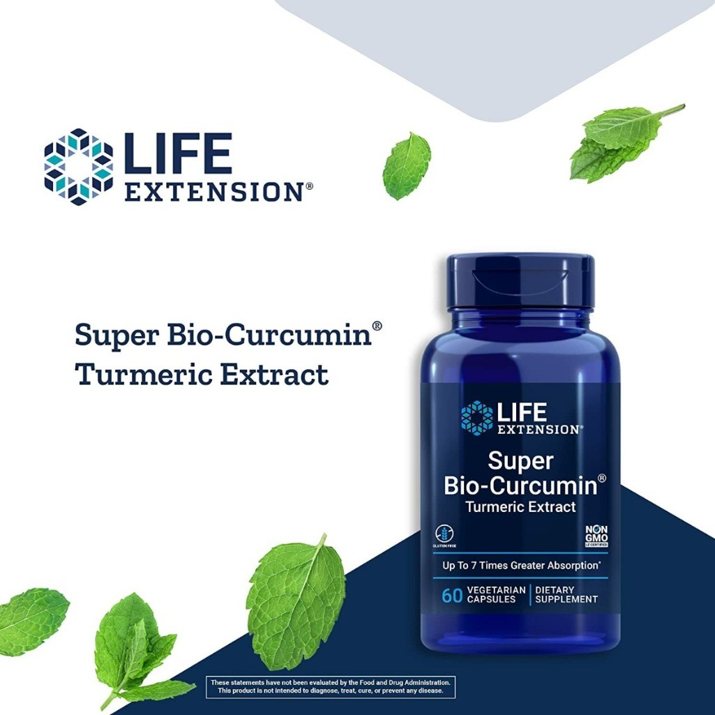 Super New Bio-Curcumin Turmeric Extract, 400mg 60 Caps Life Extension BCM-95