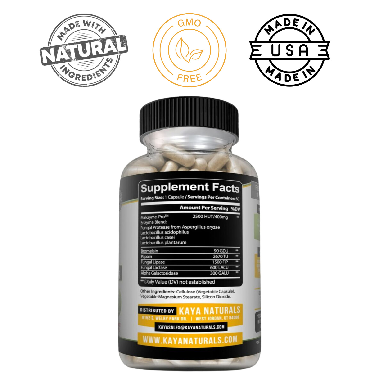 Digestive Enzymes w/ Prebiotic & Probiotics, Gas, Constipation & Bloating Relief