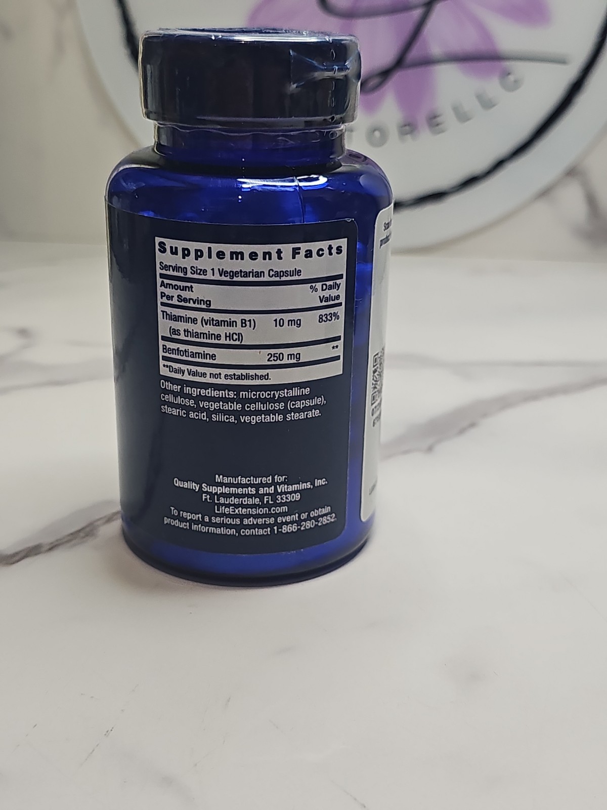 Life Extension MEGA BENFOTIAMINE 250mg 120 CAPSULES – 07/2026 Exp Date
