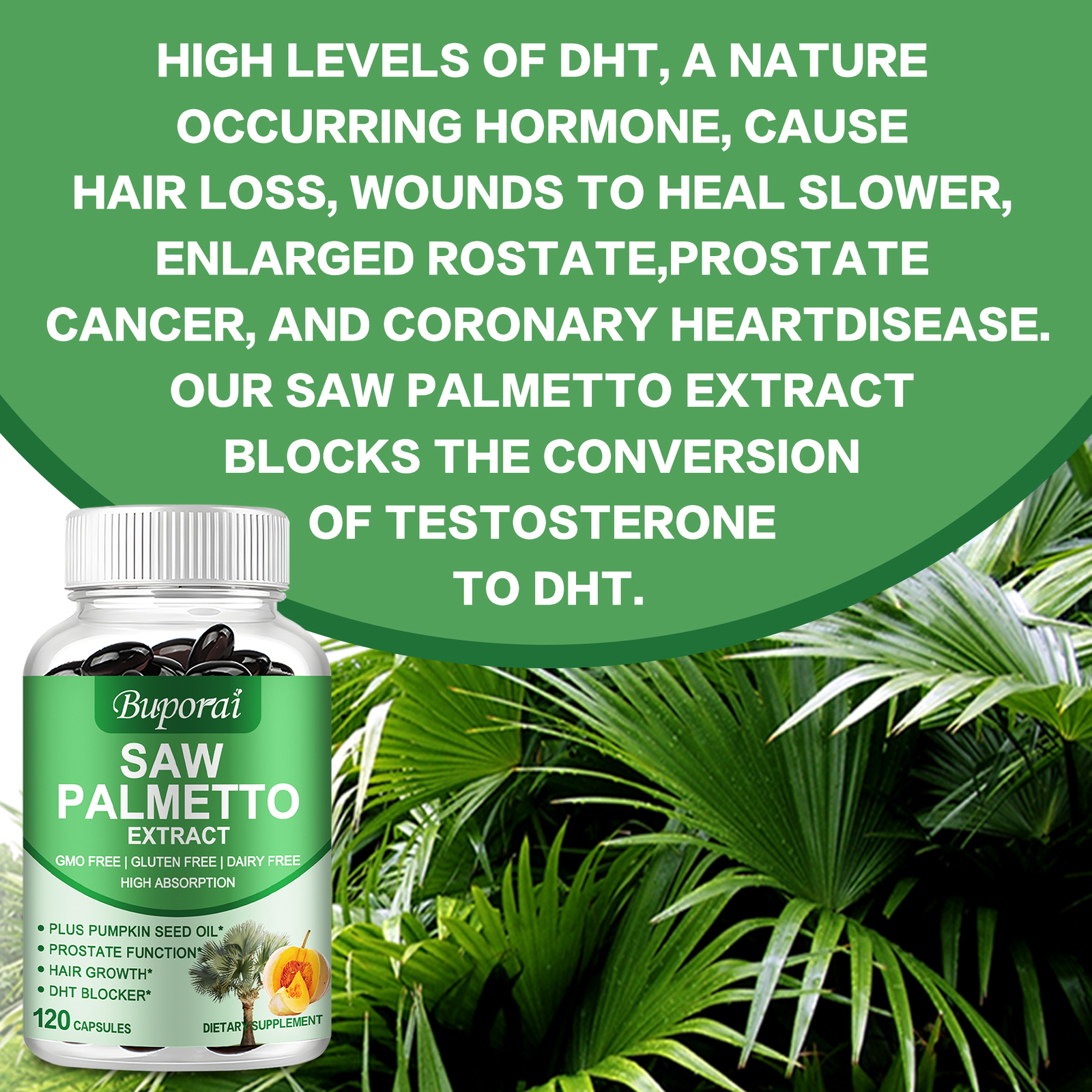 Saw Palmetto 320mg – Bladder Control Supplements To Relieve Frequent Urination