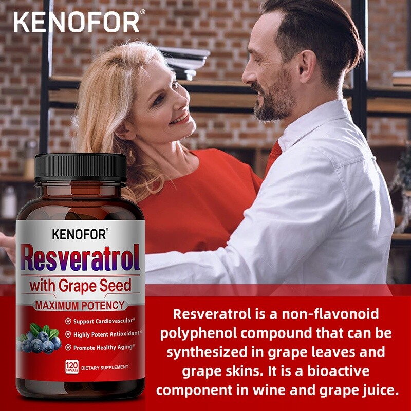 Resveratrol with Grape Seed-Supports Heart Health Anti-Aging DIETARY support USA