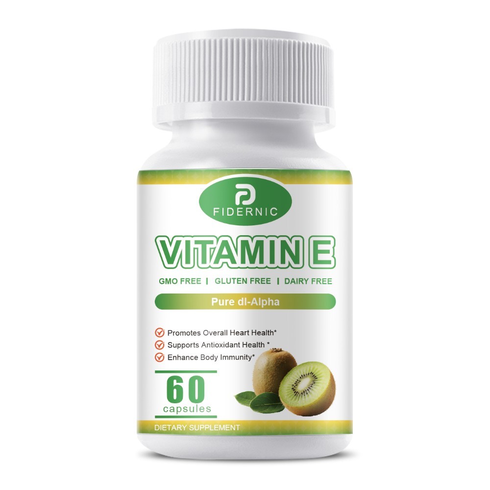 400IU 180mg Natural Vitamin E Capsules Antioxidant Anti-Aging Skin Care，60 pills