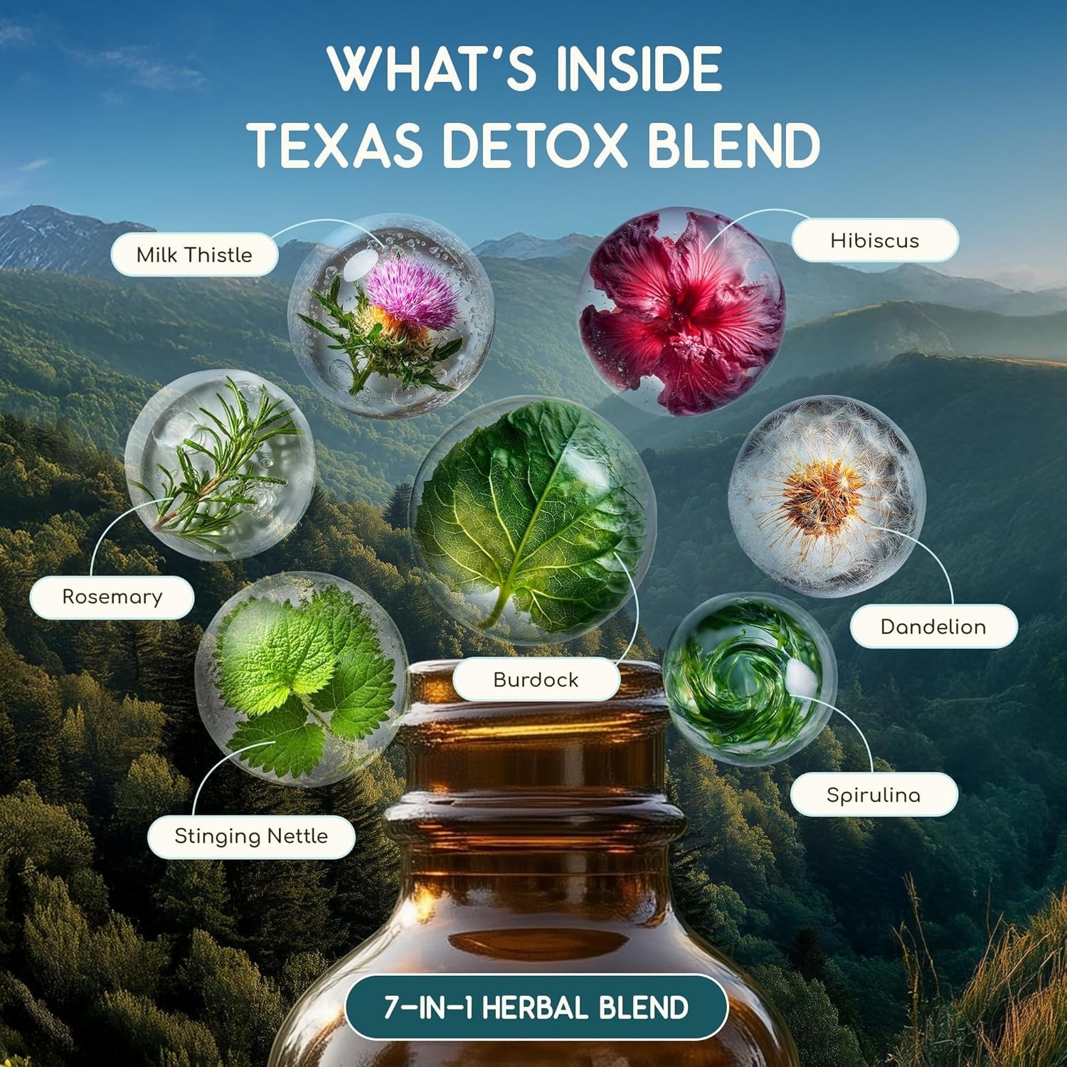 Organic Herbal Liquid Immune & Liver Cleanse Detox Support Drops Milk Thistle