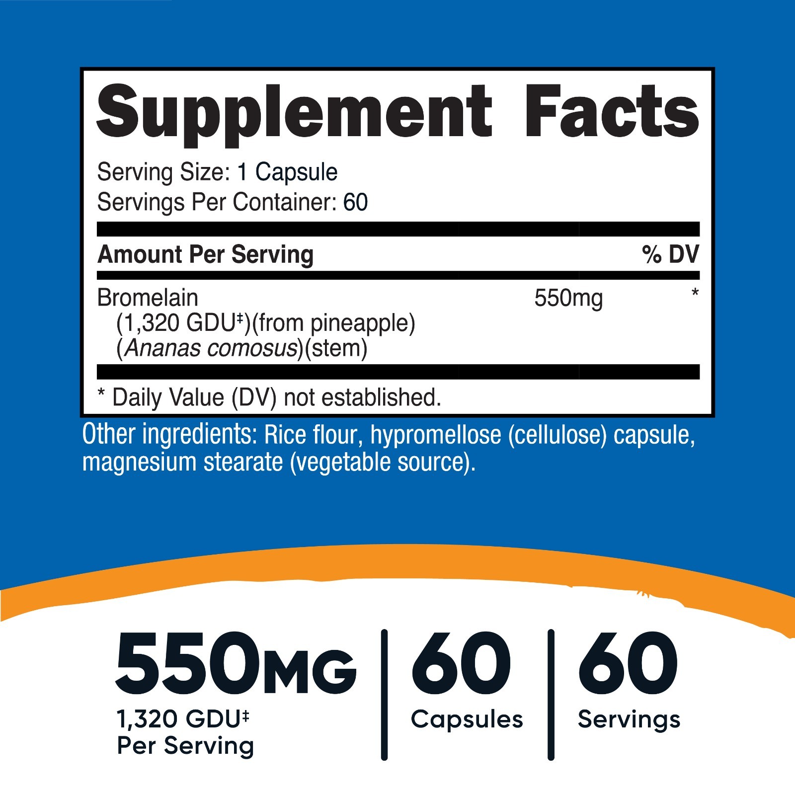 Nutricost Bromelain Capsules (60 Servings)(500 MG Per Serving) – Vegan, Non-GMO