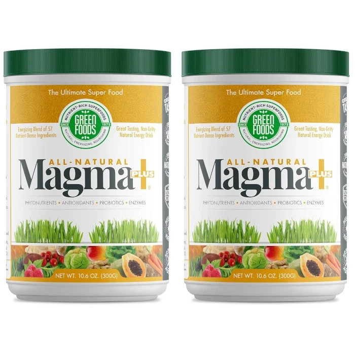 Green Foods – Magma Plus • The Ultimate Superfood • 10.6 oz Each (Pack of 2)