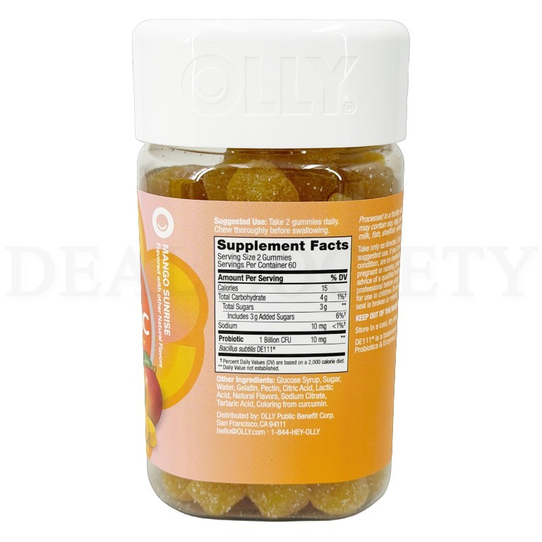 OLLY Probiotic Immune and Digestive Gummy Mango Sunrise 120 Count Lot of 2