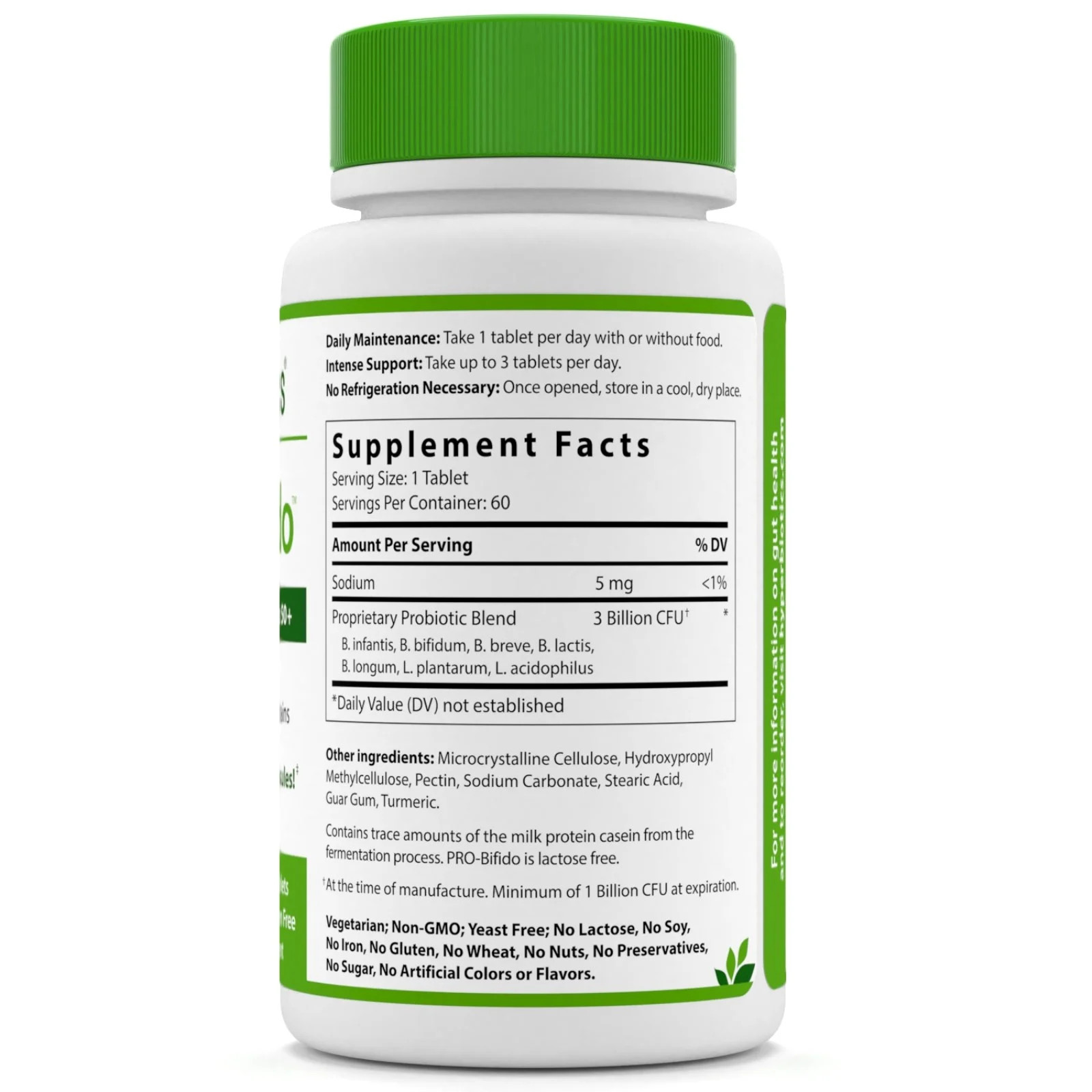 PRO-Bifido® 50+, 3 Billion CFU, 60 Time-Release Tablets