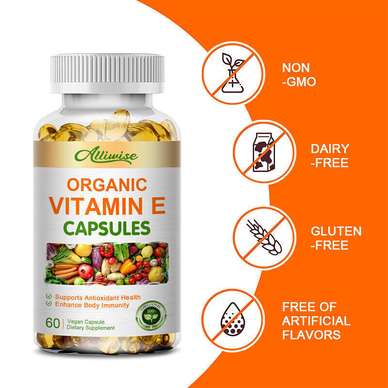 1~3X Vitamin E 1000 IU 120 Capsules – Supports Skin, Hair, Immune and Eye Health