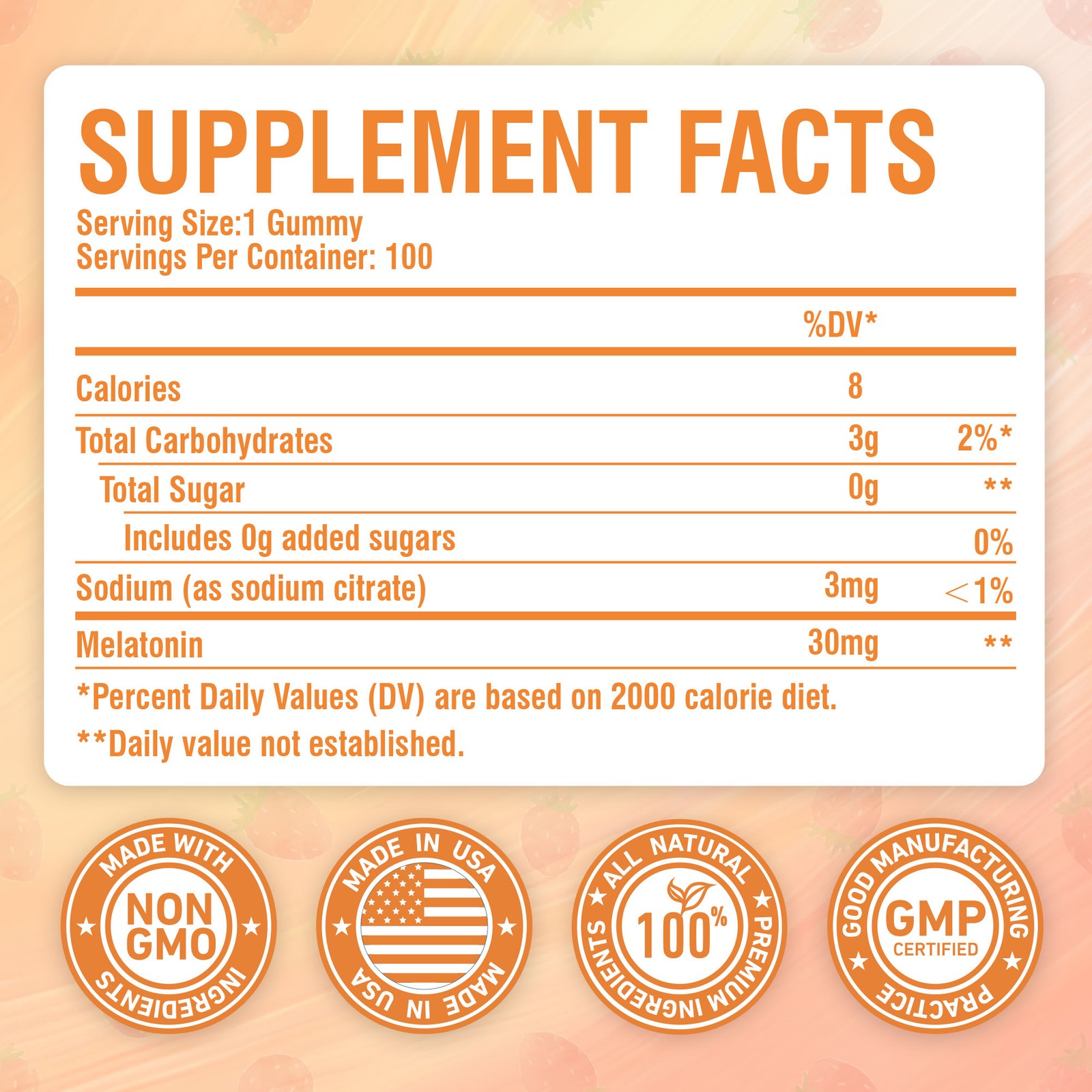 Melatonin Gummies 30mg — Adults Extra Strength Melatonin,Improves Sleep Quality