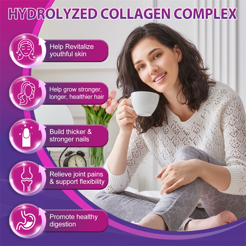 Collagen Peptides for Women&Men Type I,II,III,V,X Multi Collagen Pill Hydrolyzed