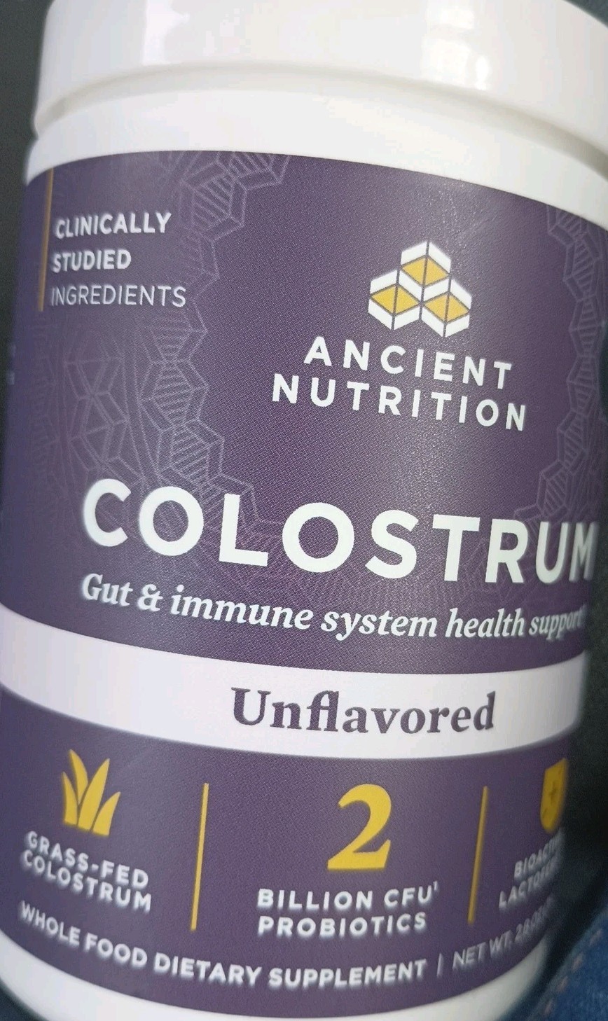 Ancient Nutrition Colostrum Unflavored Gut Health Immune 2.8 Oz Exp 7/27