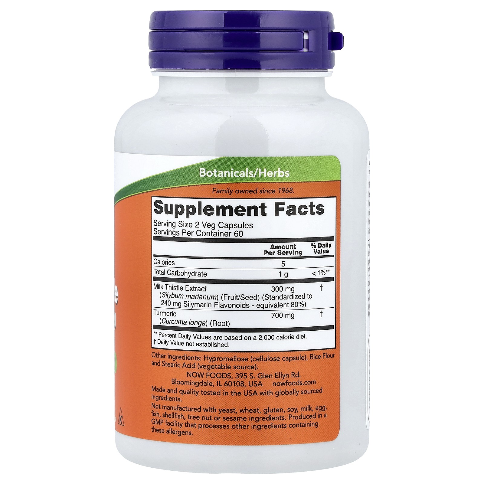 Now Foods Silymarin Milk Thistle Extract 150 mg 120 Veg Capsules GMP Quality