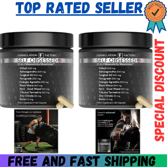 Self Obsessed 10 in 1 Masculinity Maximizer Supplement Shilajit for Men Tongk…