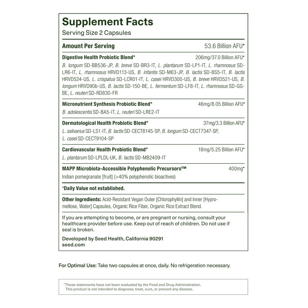Seed DS-01 Daily Synbiotic Capsule – 60 Count
