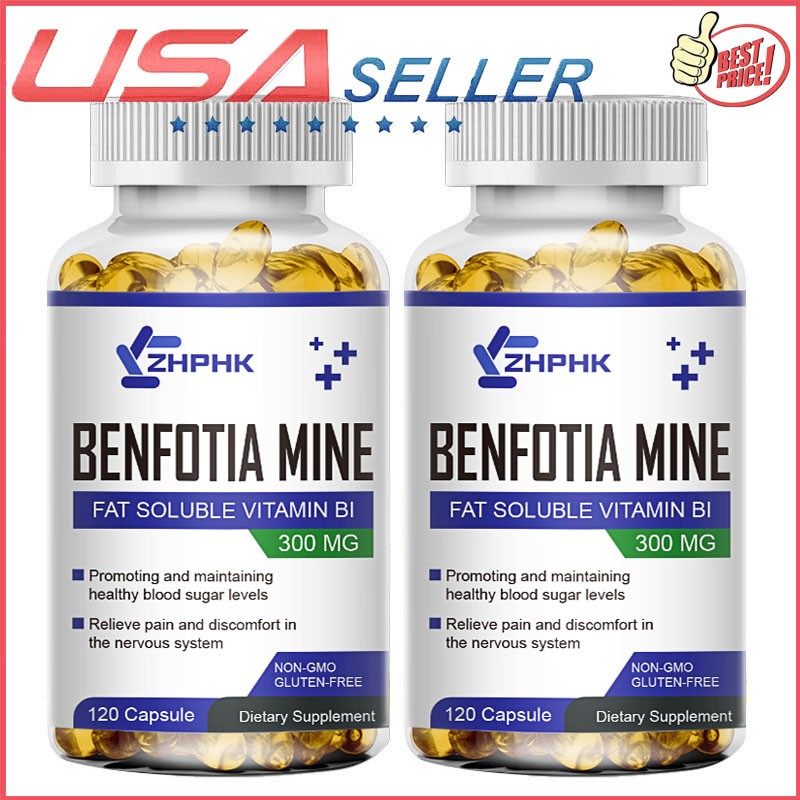 240 Benfotiamine Capsules 300mg Fat Soluble Thiamine Vit B1 NON-GMO,Gluten Free