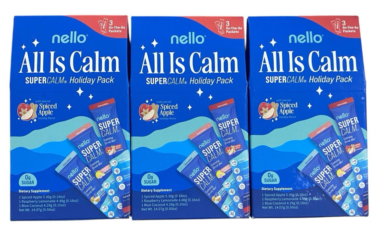 Nello All Is Calm SuperCalm Holiday Pack Lot of 3 Boxes NEW