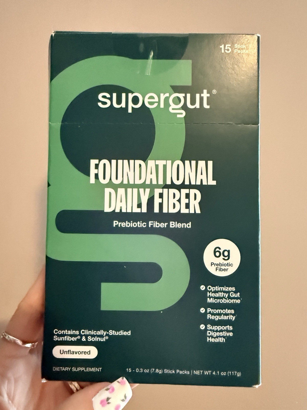 Supergut Foundational Daily Fiber Prebiotic Fiber Blend 15 Stick Packs