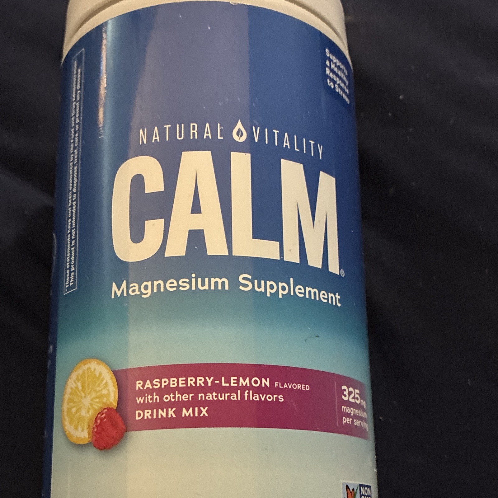 Natural Vitality CALM Magnesium Powder Drink Mix Raspberry-Lemon 325mg