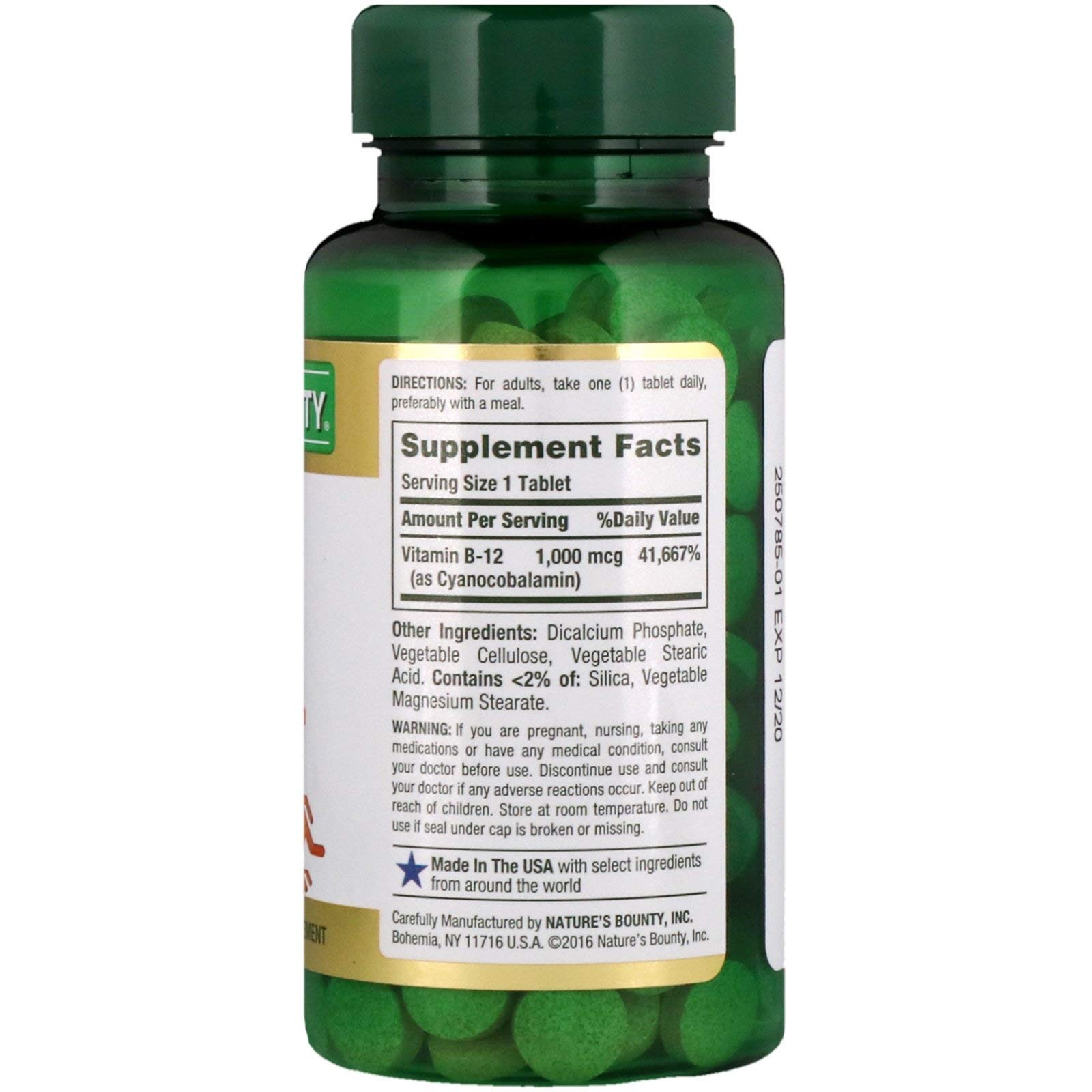 Nb B-12 1000mcg Size 200ct Tablet Value 1 Count (Pack of 200)