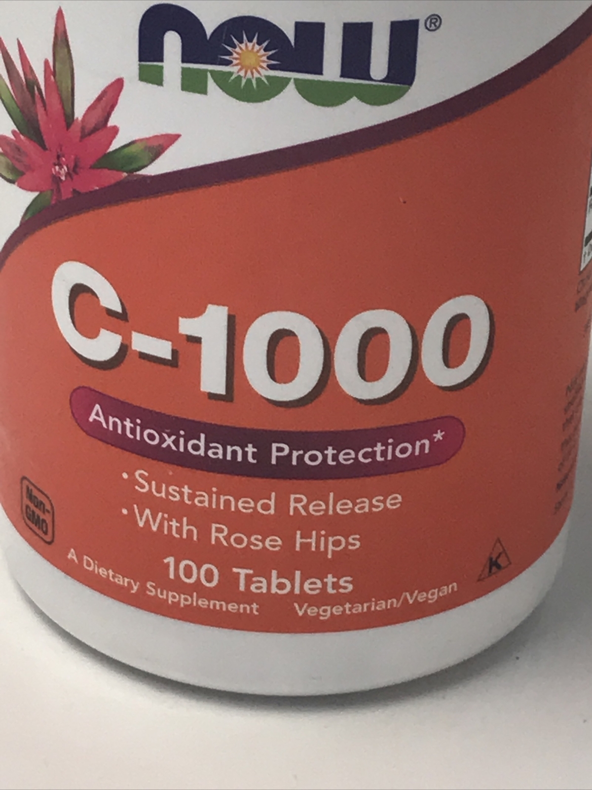 Now Foods C-1000 with Rose Hips 100 Tablets, Exp 01/2025