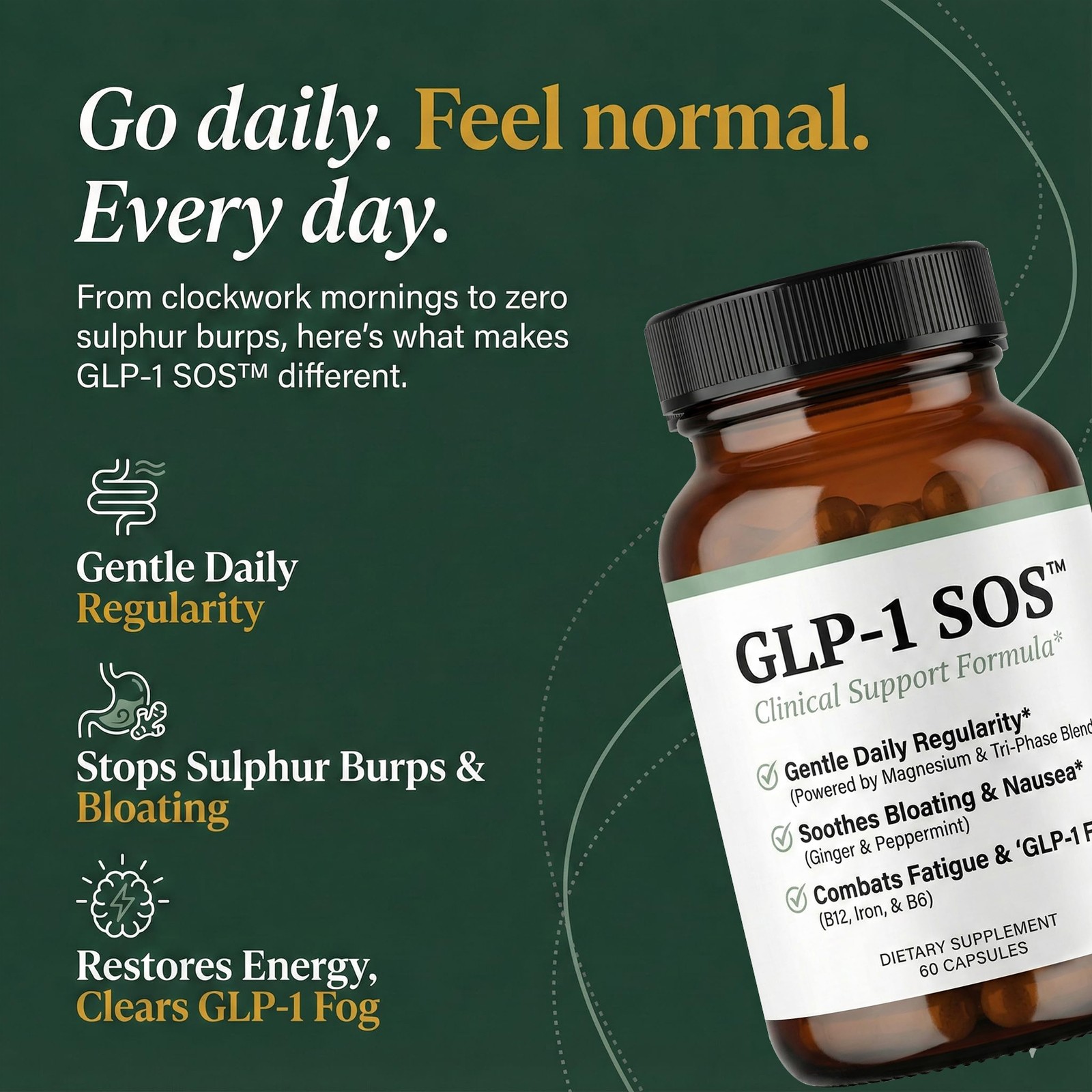 Support Digestive For Constipation , Sulfur Burps , Fatigue – Magnesium , Ginger