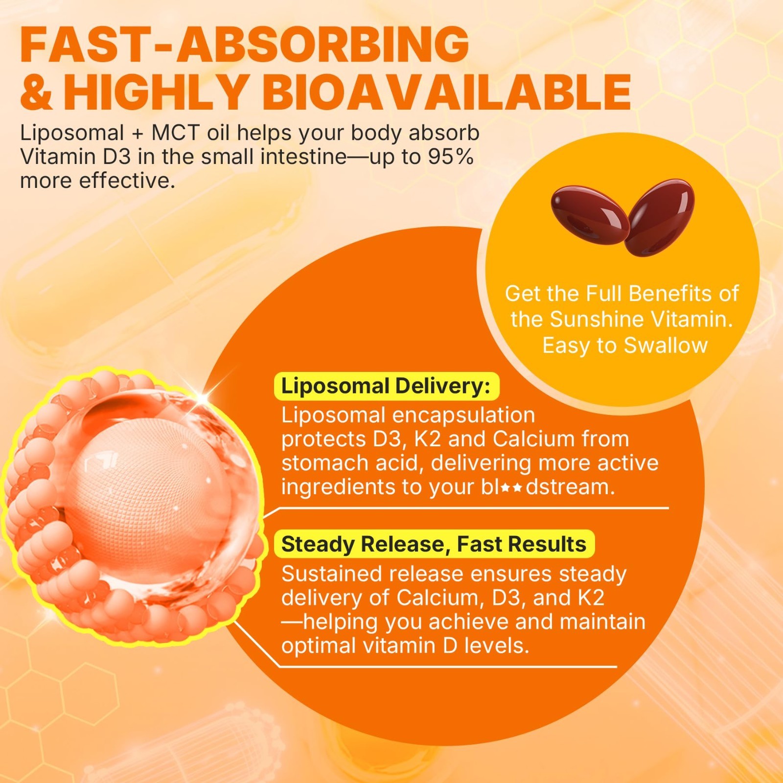 High-Potency Vitamin D3 20,000 IU + K2 200mcg + Calcium Citrate Softgels – Bone