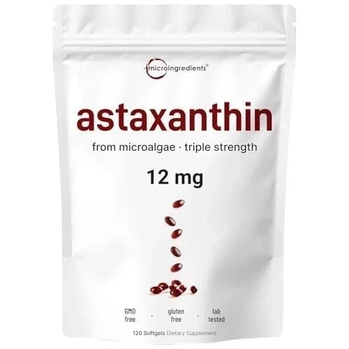 2 Pack | Astaxanthin 12mg, 120 Softgels, 4 Month Supply-Fresh FREE SHIPPING