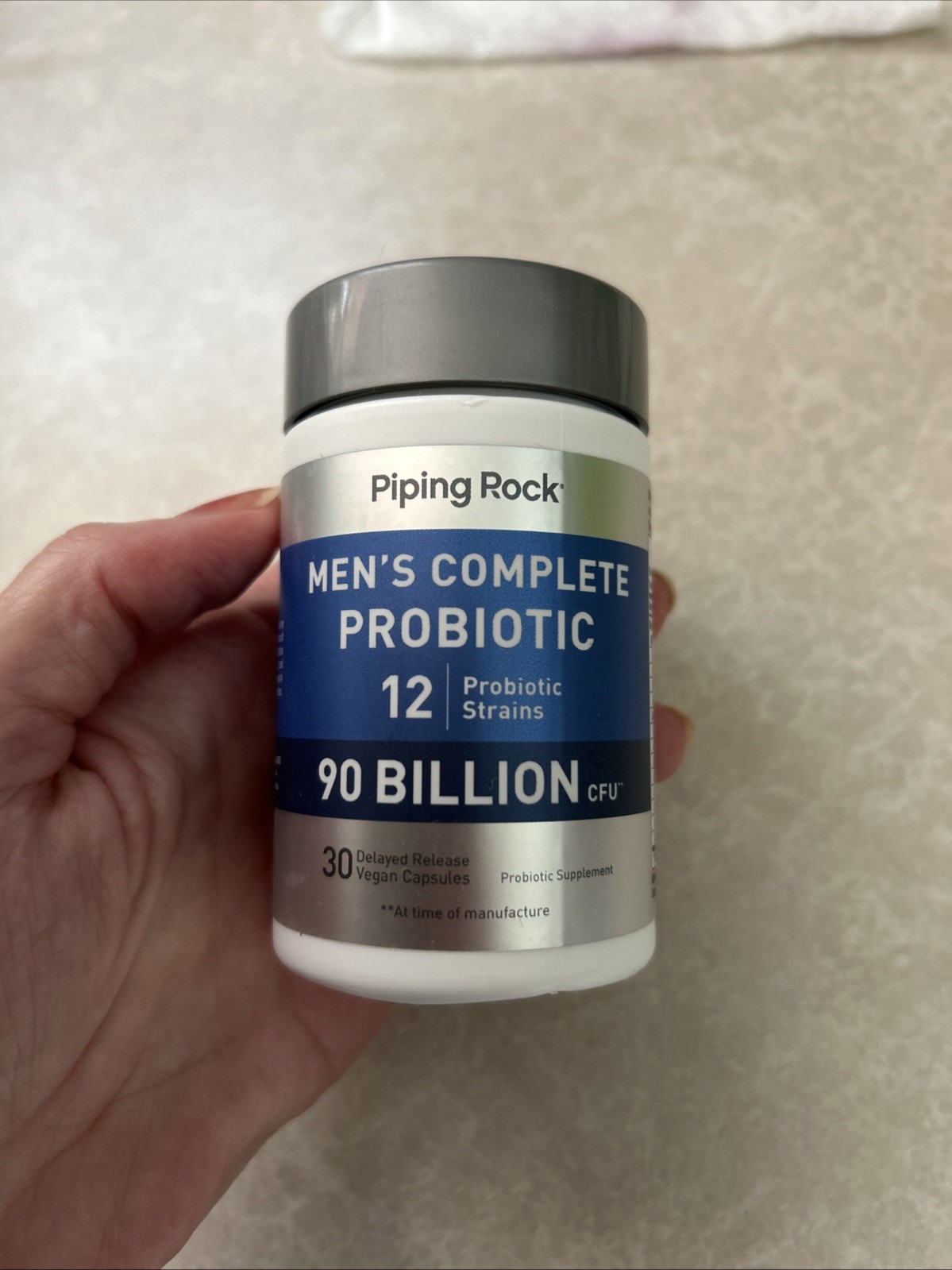 New Men’s 30 Capsules Complete Probiotic 90 Billion CFU 12 Strains Gut Health