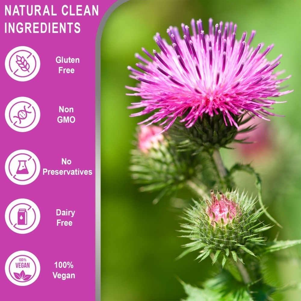 Milk thistle capsules support inflammation of the liver and thyroid gland 120pc