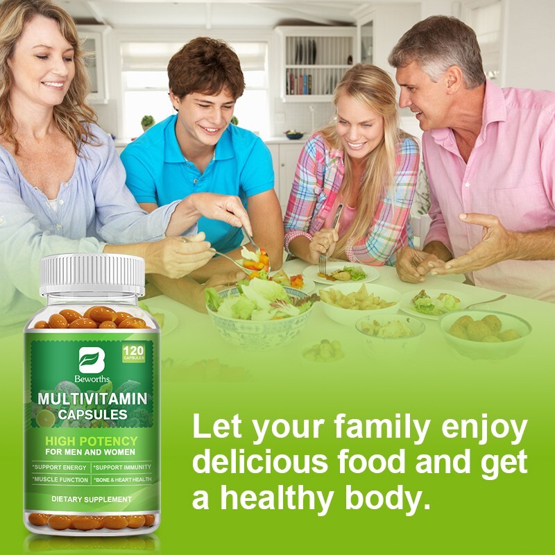 Multivitamin Capsules with Vitamins & Minerals for Immune Support Energy Boost