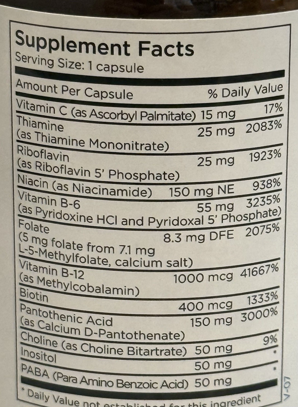 MethylPro B Complex + 5mg L-Methylfolate (30 Capsules) 06/2026