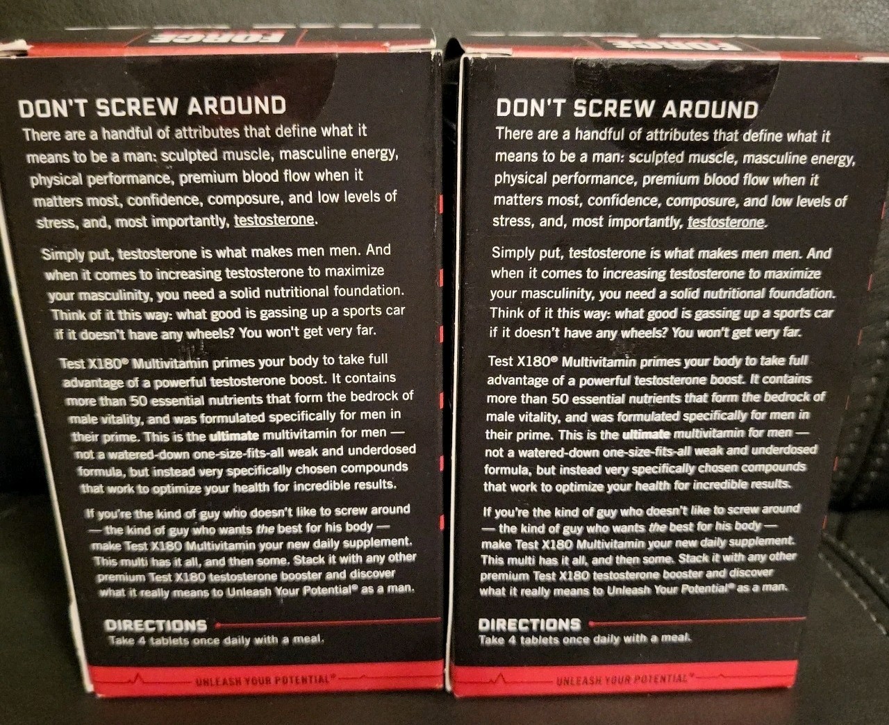 2 Count Force Factor Test X180 Multivitamin 120 Tablets Each (240Ttl) Exp 9/2027