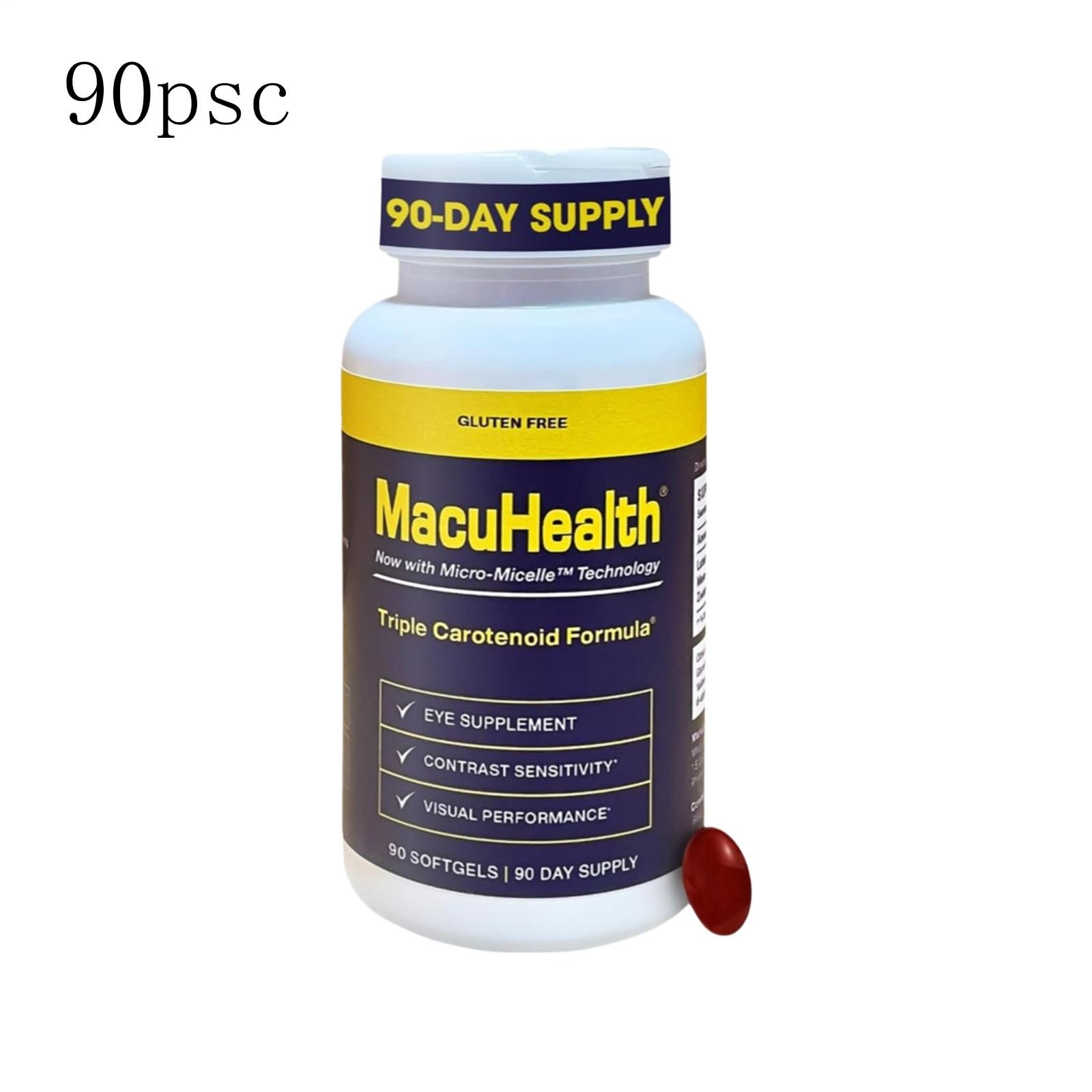 Macuhealth Triple Carotenoid Formula – Eye Vitamins For Adults – 90 Softgels