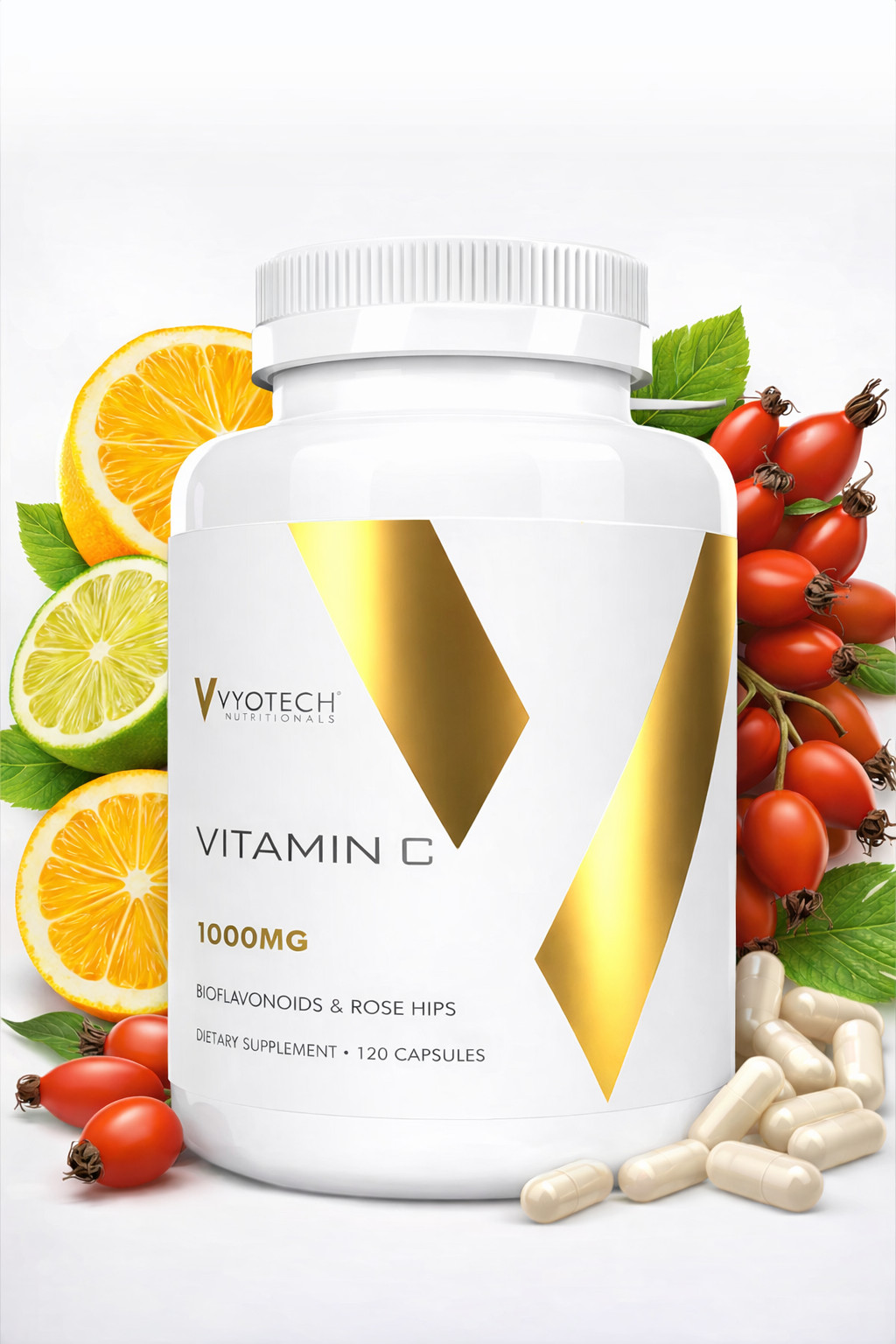 Vitamin C 1000 mg Buffered Capsules 240 Count 2 Pack Non Acidic Easy on Stomach