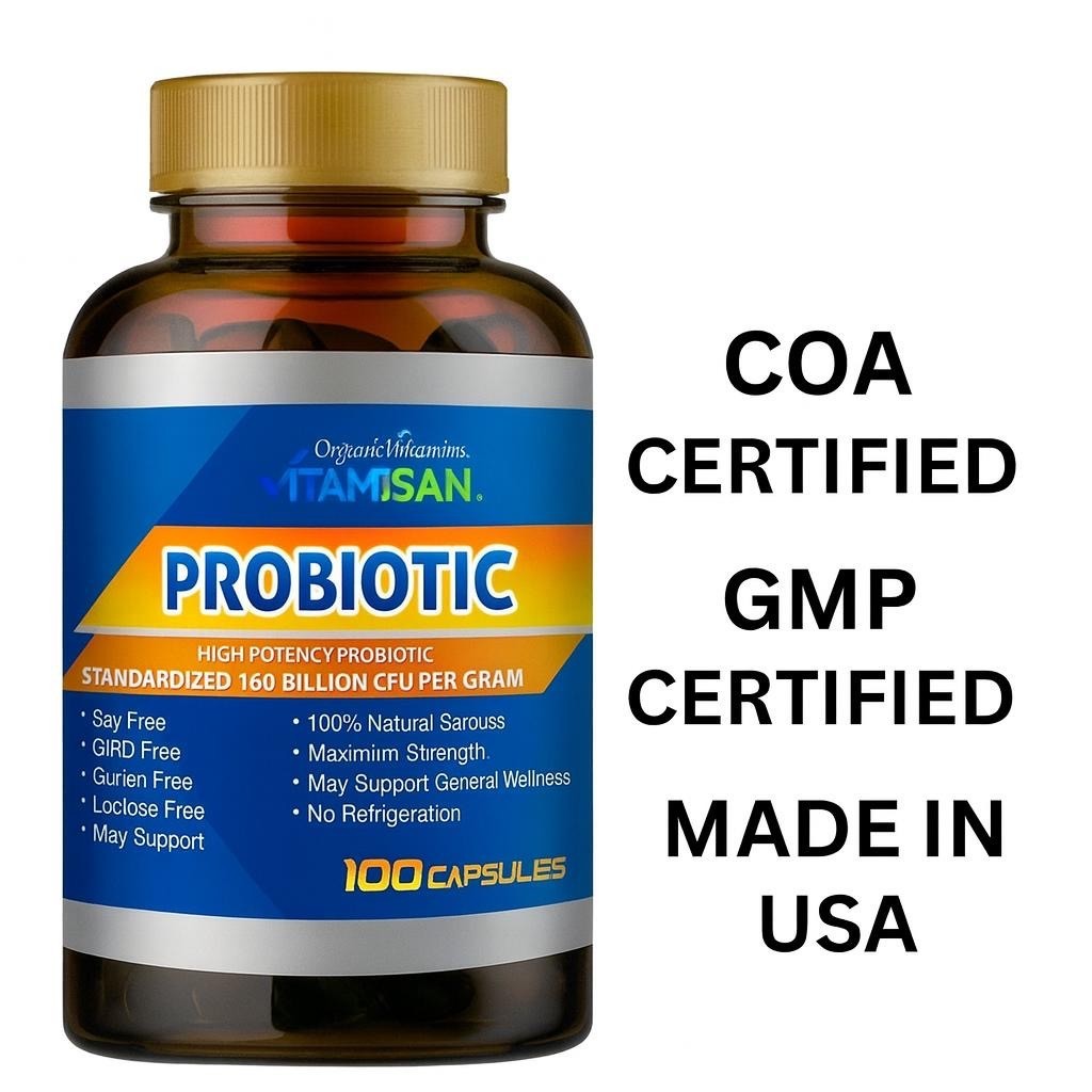 Probiotics 100 Billion CFU High Potency Digestive Immune Health Support 100 Caps