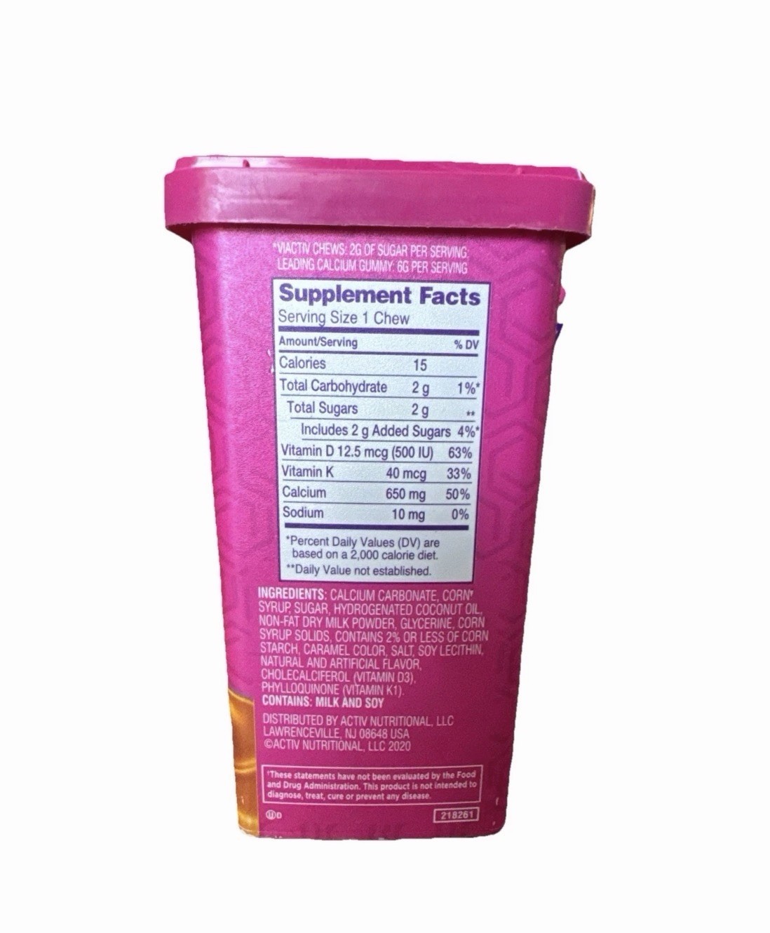 Viactiv Calcium Plus D Caramel Soft Chews – 100 Count Best By 07/2026