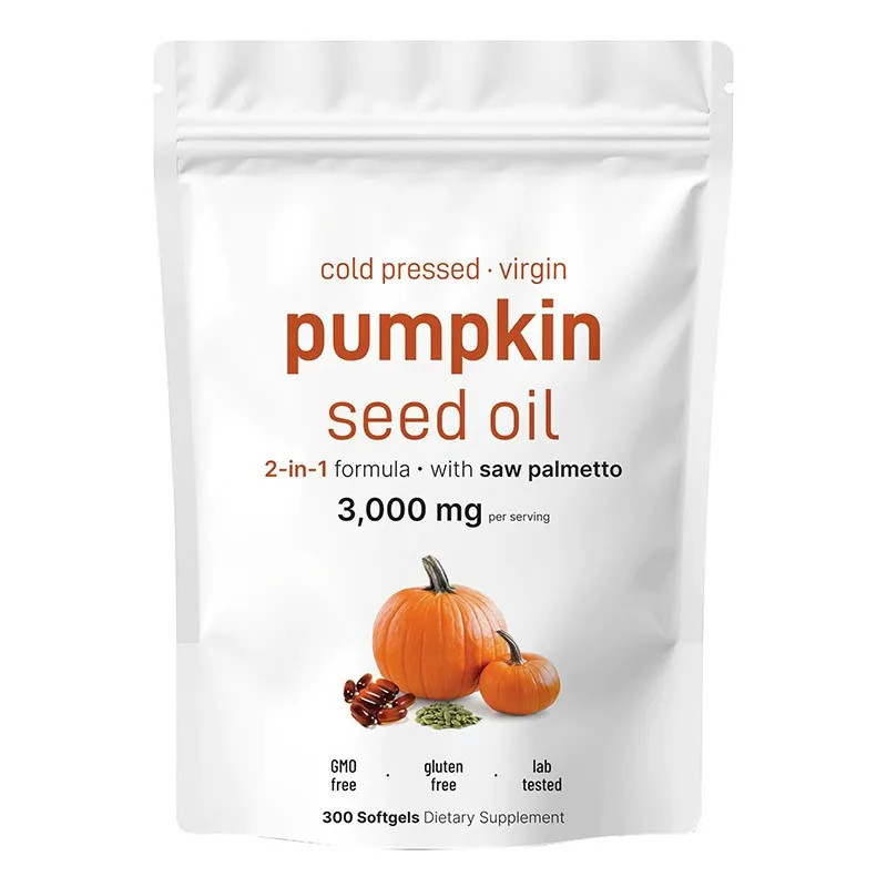 Pumpkin Seed Oil with Saw Palmetto 3000mg 180 Softgels Cold Pressed pack 2 piece