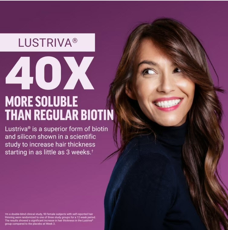 2-PK FORCE FACTOR HAIR GROWTH ACCELERATOR W/ LUSTRIVA BERRY BLAST CHEWS 60 CT