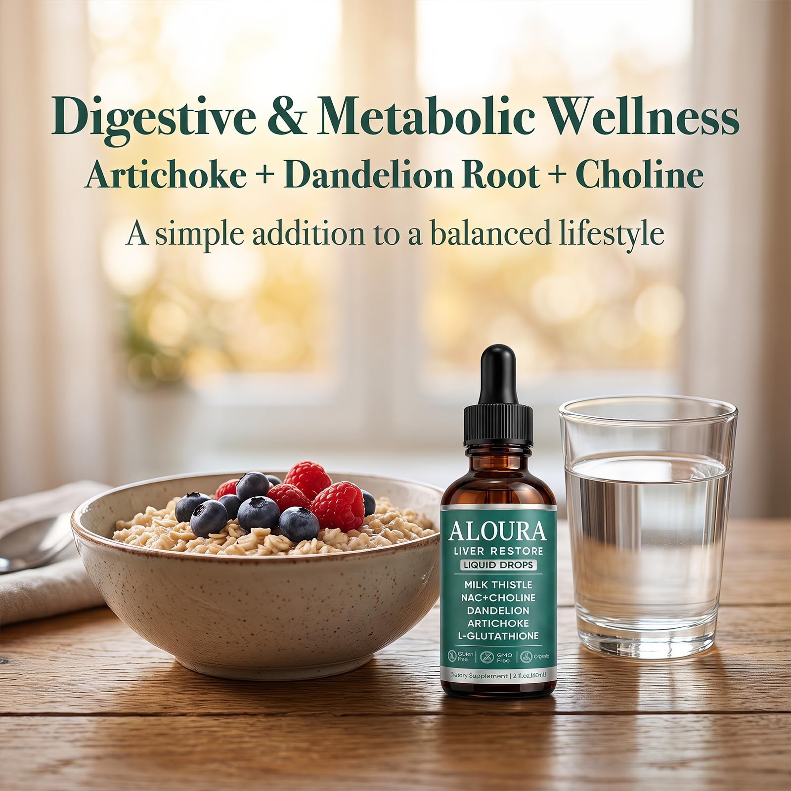 Liver Restore Drops, Liquid Liver Support Drops with NAC,L-Glutathione & Choline