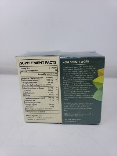 Guigmiens Liposomal Glutathione 2000 MG 60 Softgels 2ct Exp 1/10/2025