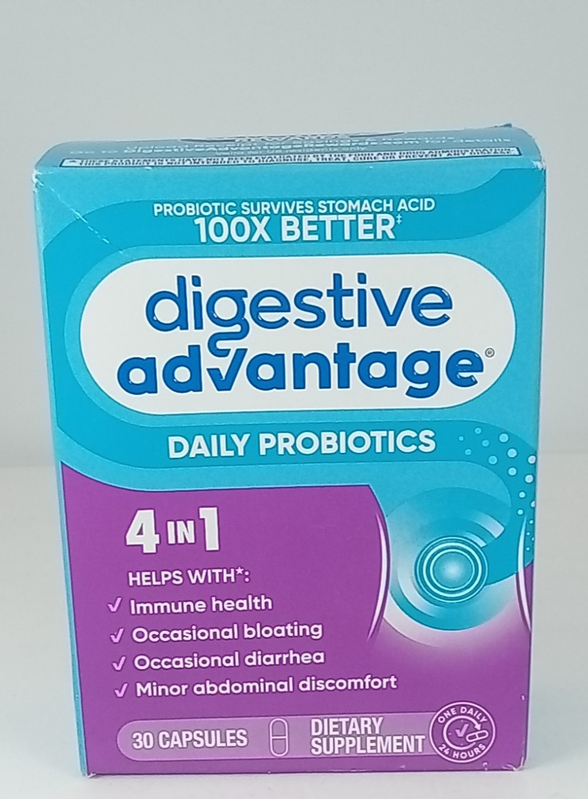 Digestive Advantage Daily Probiotics 30 Count Immune and Digestive Support 06/27
