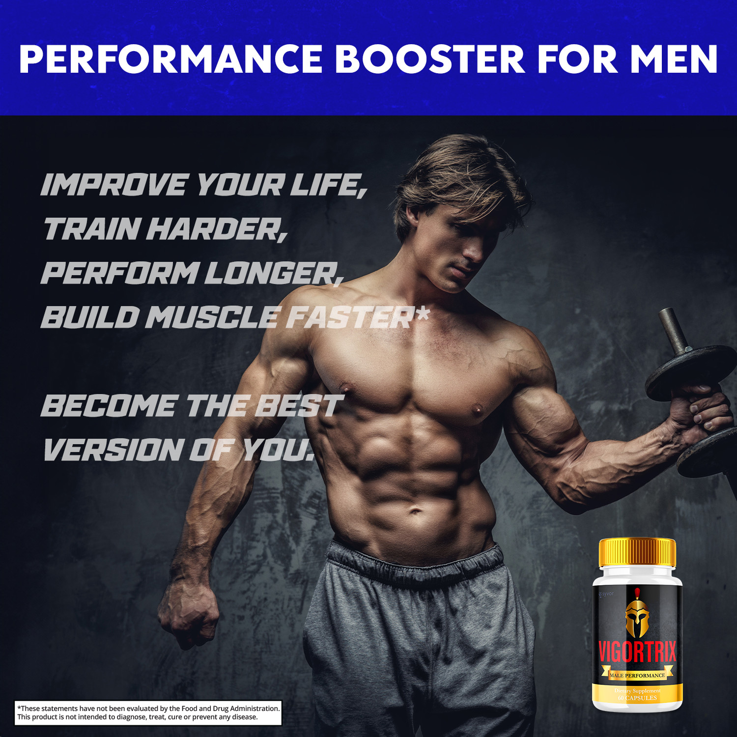 (2 Pack) Vigortrix Male Pills Maximize Energy, Vitality & Stamina 120 Capsules