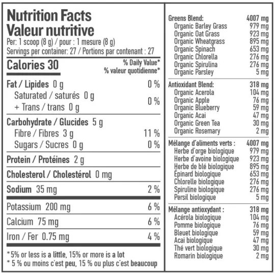 Botanica Organic Perfect Greens 2-Pack Chocolate + Superfruit Vegan Canadian