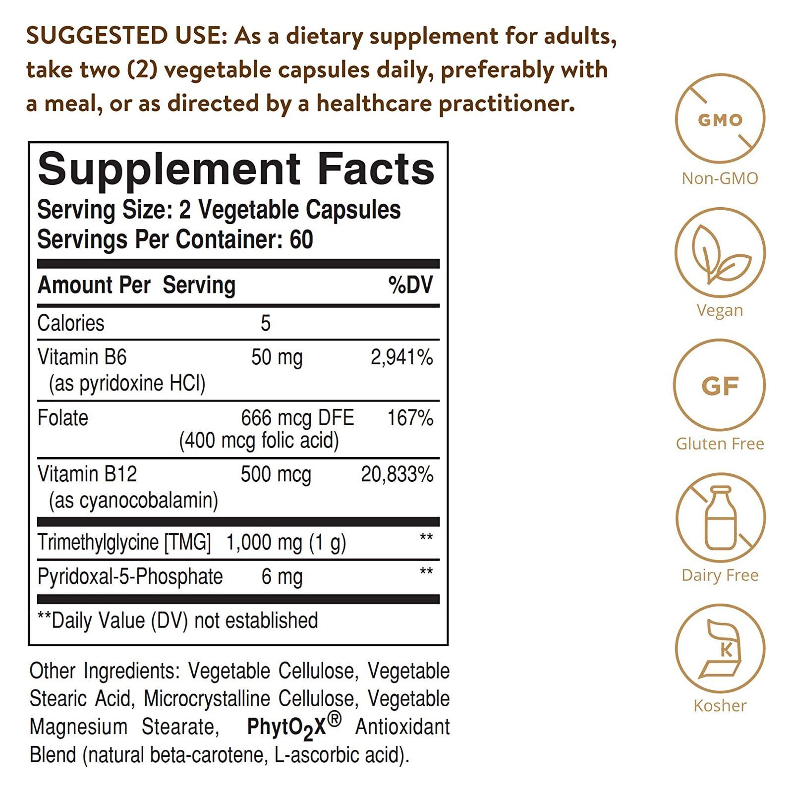 Solgar Homocysteine Modulators* 120 Vegetable Capsules
