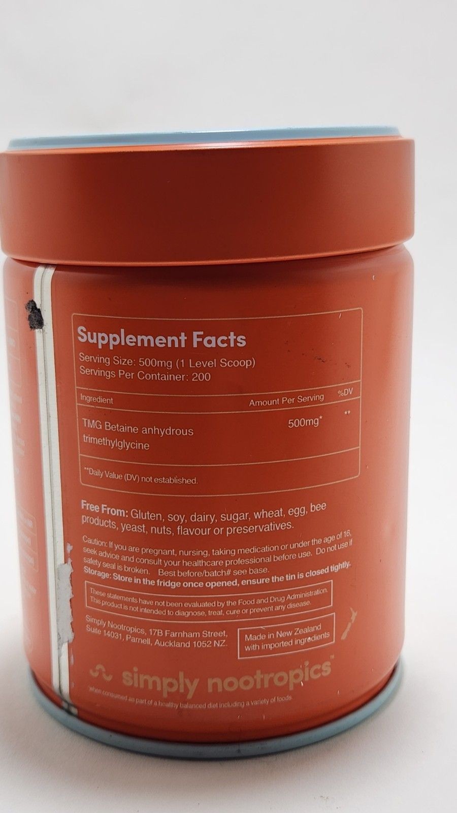Simply Nootropics TMG Powder (100g) Methyl Support & General Wellness EXP 12/28