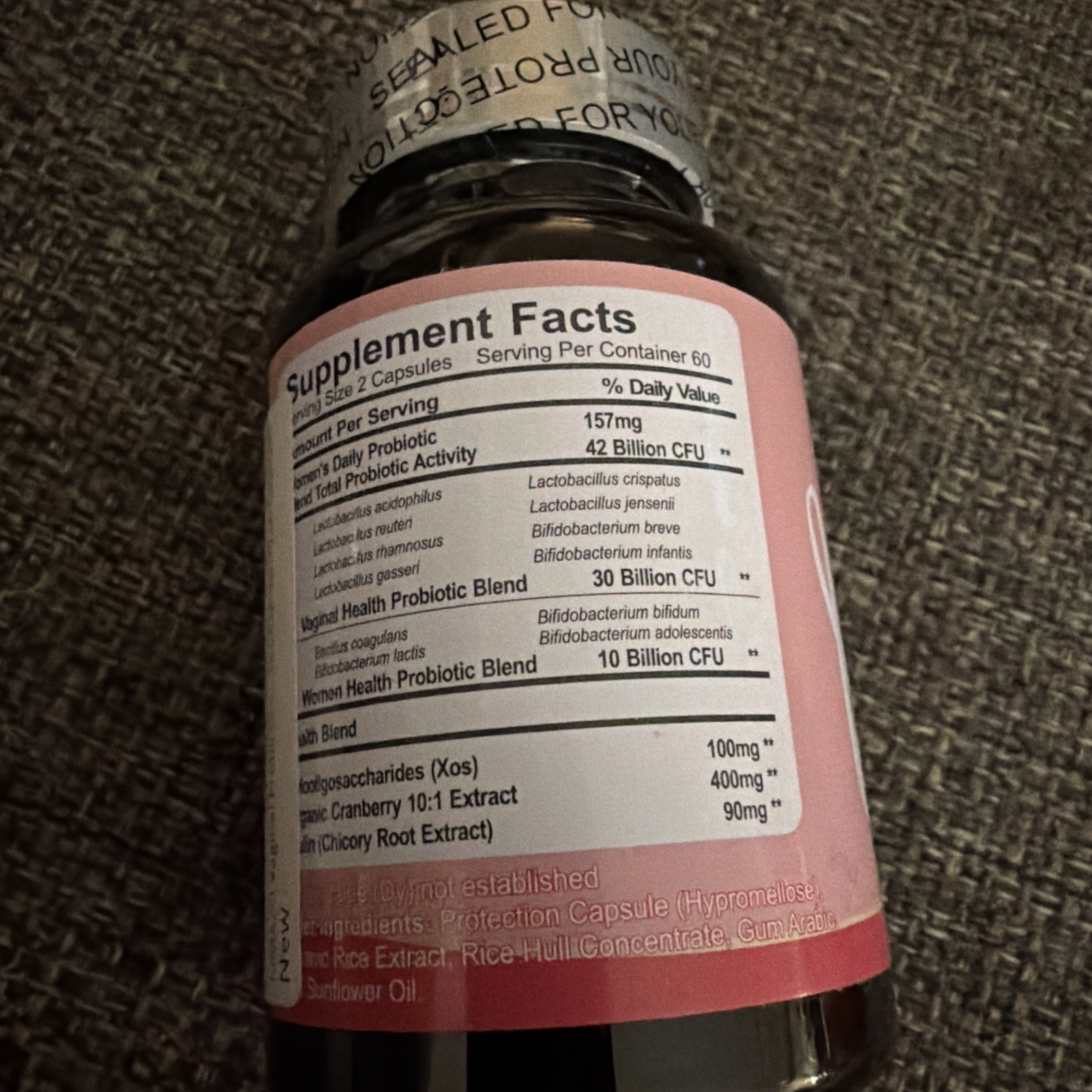 Vaginal Probiotics for Women 40 Billion CFU Promotes pH Balance Exp. 02/27