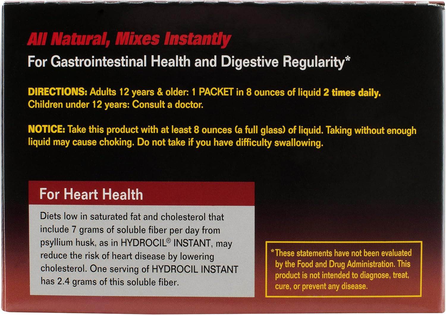 Psyllium Husk Powder Dietary Fiber Supplement 30 Packets